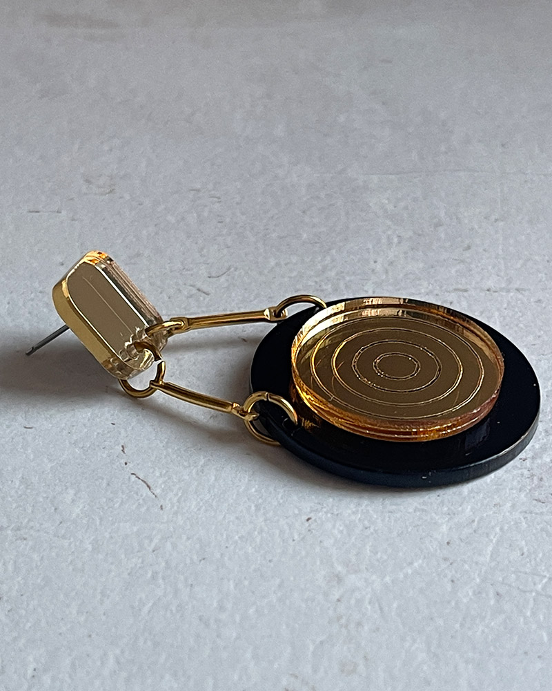 Maxi pendientes de metacrilato. ALMALEON. Joyas de autora. Artesanía contemporánea