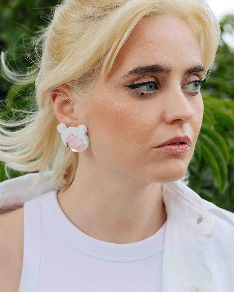 Maxi pendientes de metacrilato. ALMALEON. Joyas de autora. Artesanía contemporánea