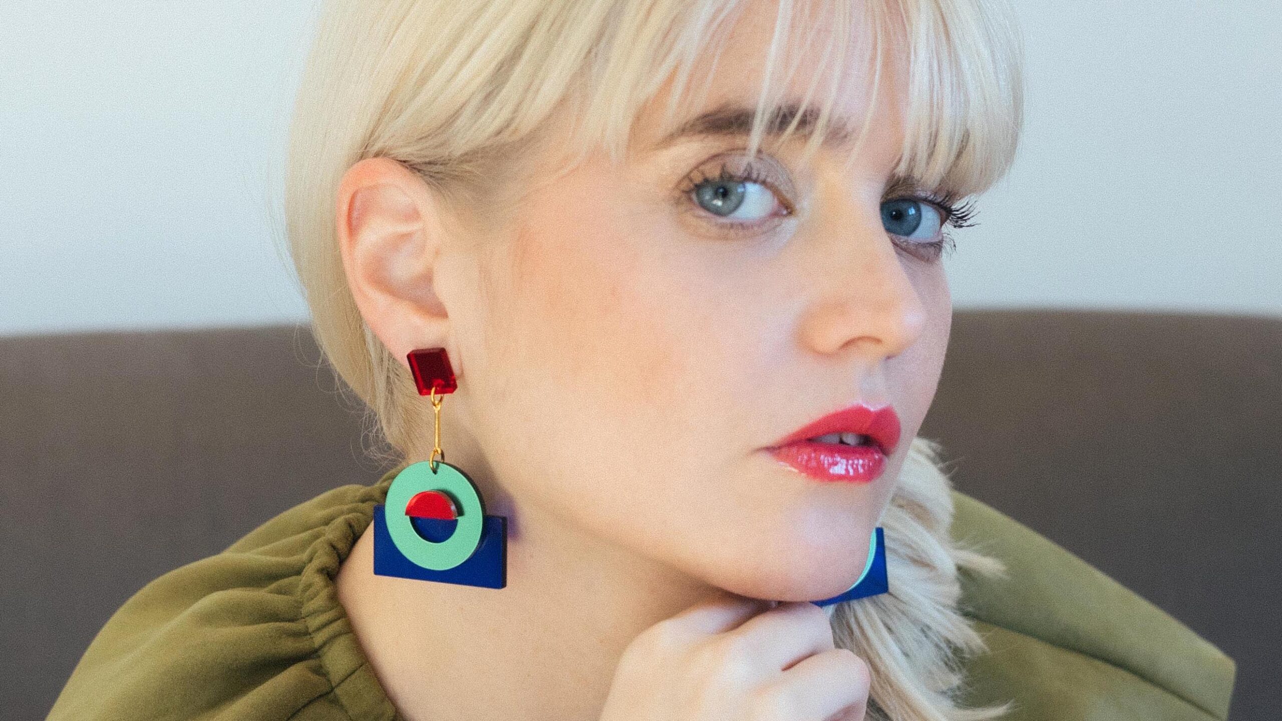 pendientes iso verde carrusel kunst
